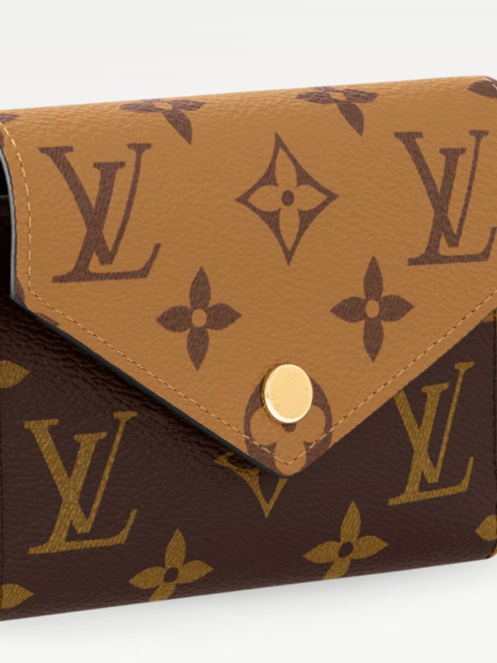Louis Vuitton Victorine Wallet Monogram Reverse Compact Card Holder -Brown/Beige - Picture 4 of 10